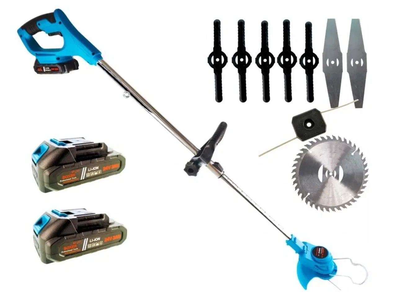 Billede 1 - Buskrydder/græstrimmer inkl. 2 stk. 24 Volt/3 Ah batterier