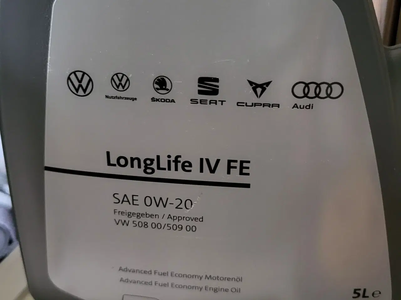 Billede 1 - Original motor olie VW/Skoda SAE 0W-20 5L