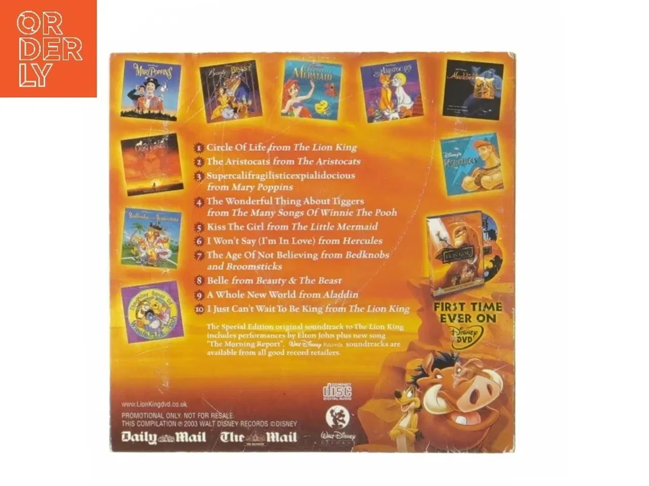 Billede 2 - Disney Lion King Special Edition CD fra Disney (str. 12,5x12,5 cm)