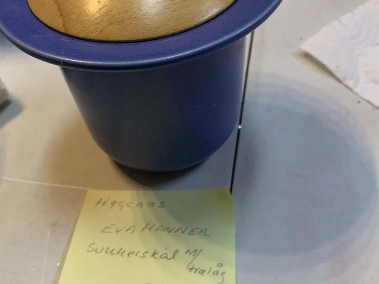 Billede 1 - Rørstrand sukkerskål med trælåg