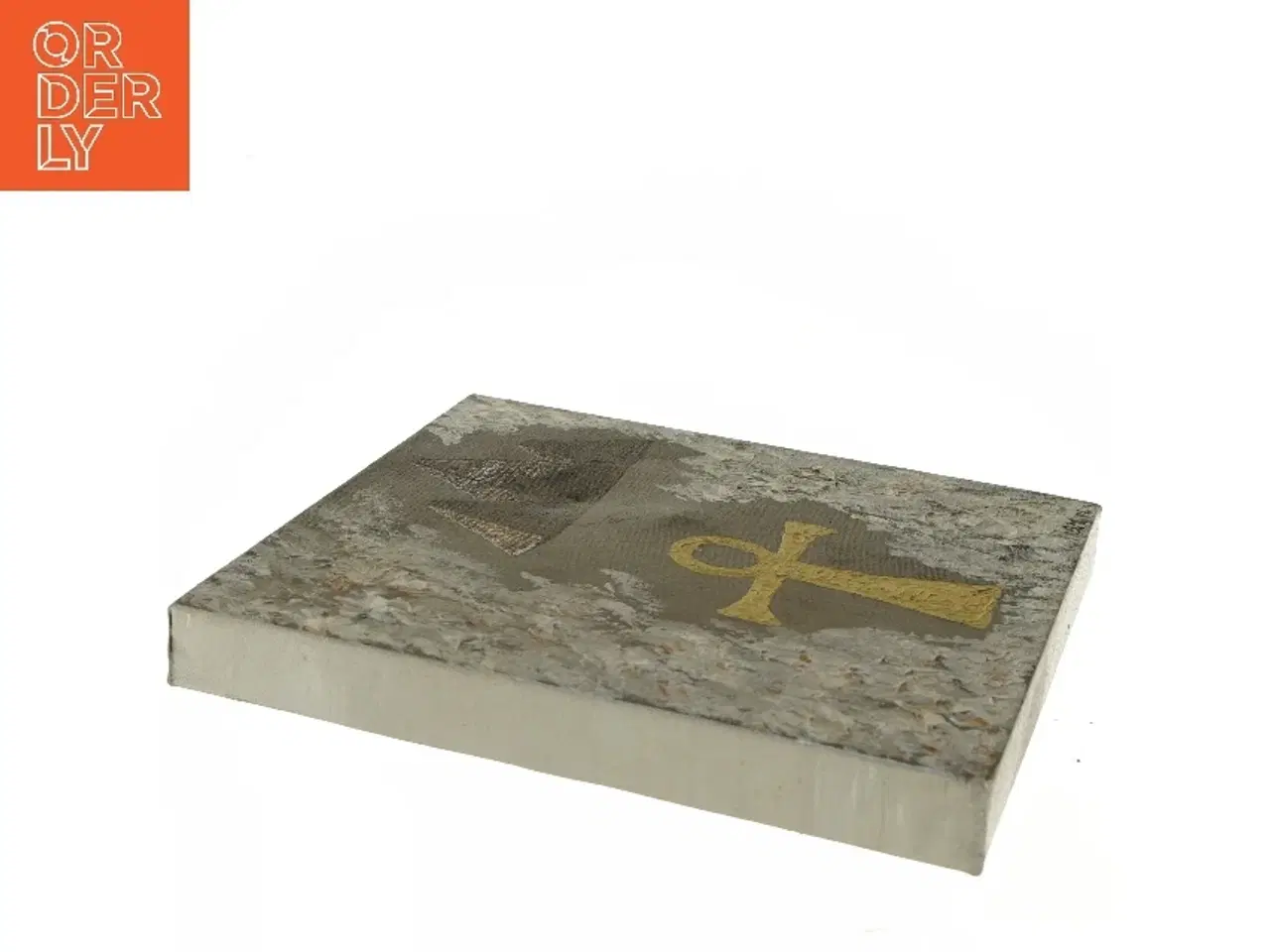 Billede 3 - Maleri med pyramider og symbol (str. 30x30 cm)