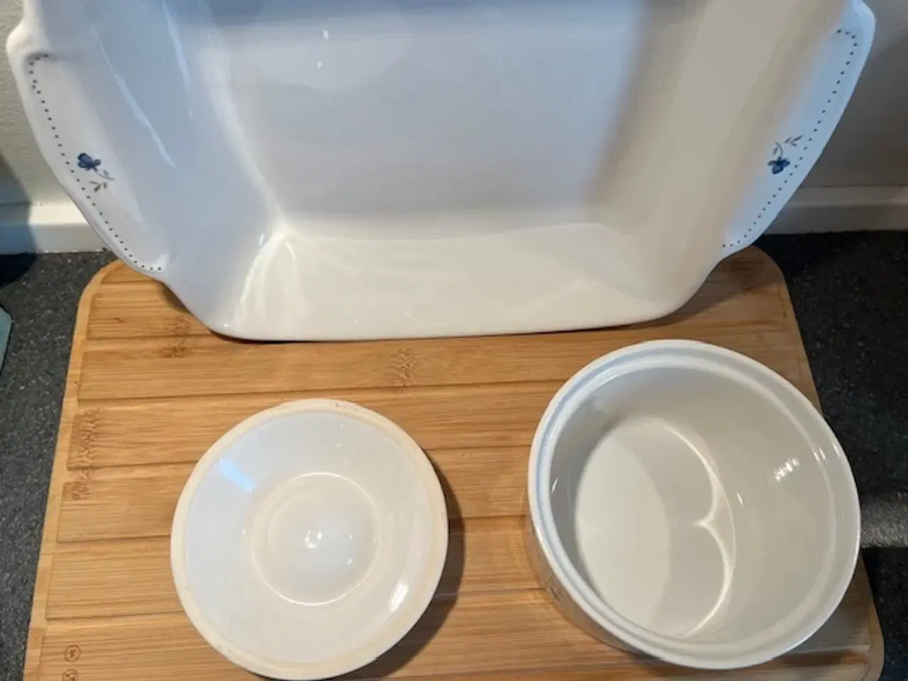 Billede 3 - Vintage ovnfast fad+lågkrukke "Provincial Bouquet"