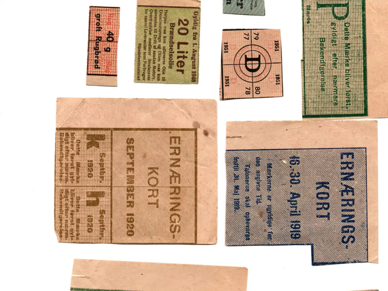 Billede 2 - Rationeringsmærker 1-2 verdenskrig