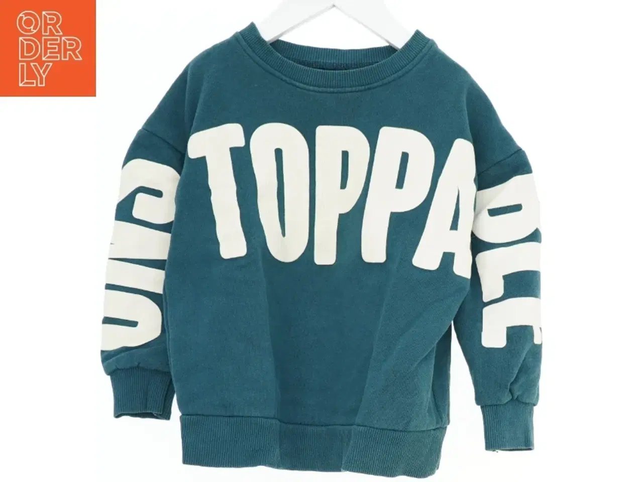 Billede 1 - Blå sweatshirt med print fra Zara (str. 116)