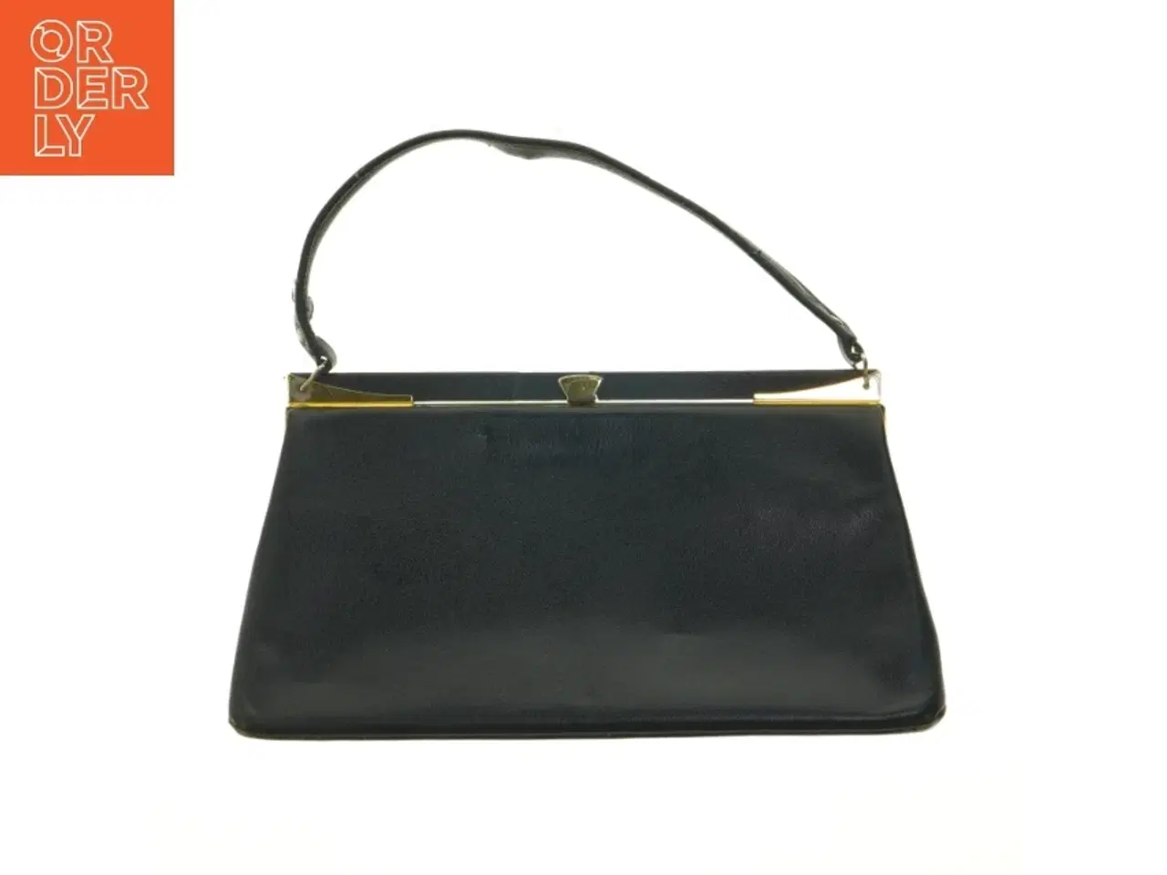 Billede 1 - Sort taske med gulddetaljer (str. 35x18 cm)