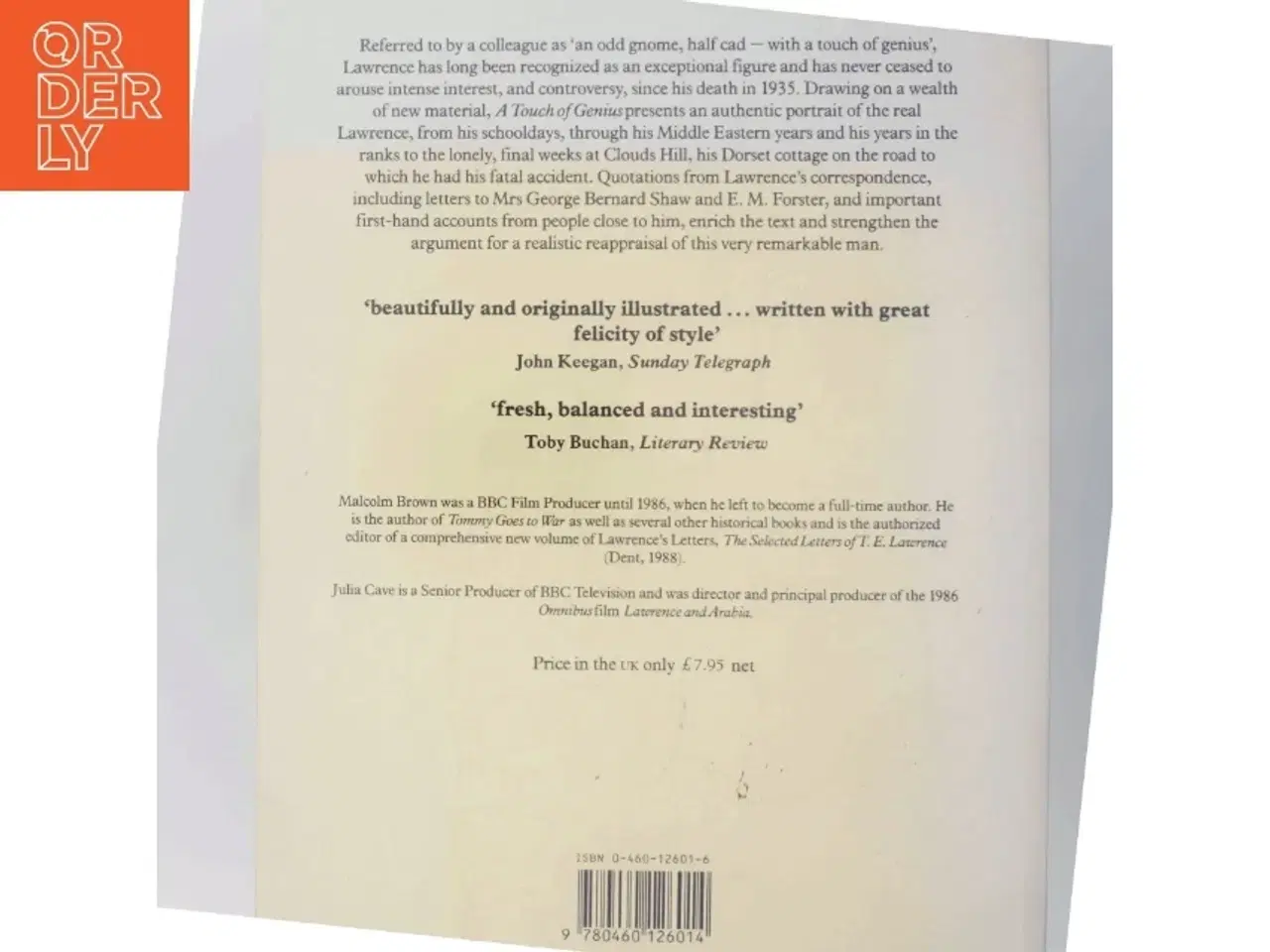 Billede 3 - A Touch of Genius - The life of T E Lawrence af Malcolm Brown (Bog)