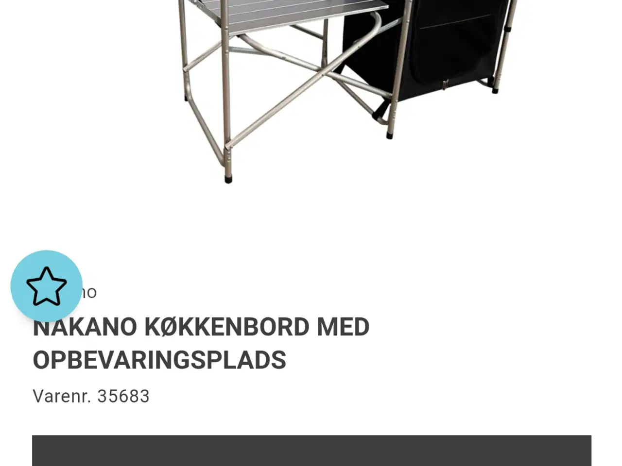 Billede 1 - Køkkenbord med opbevaringsplads