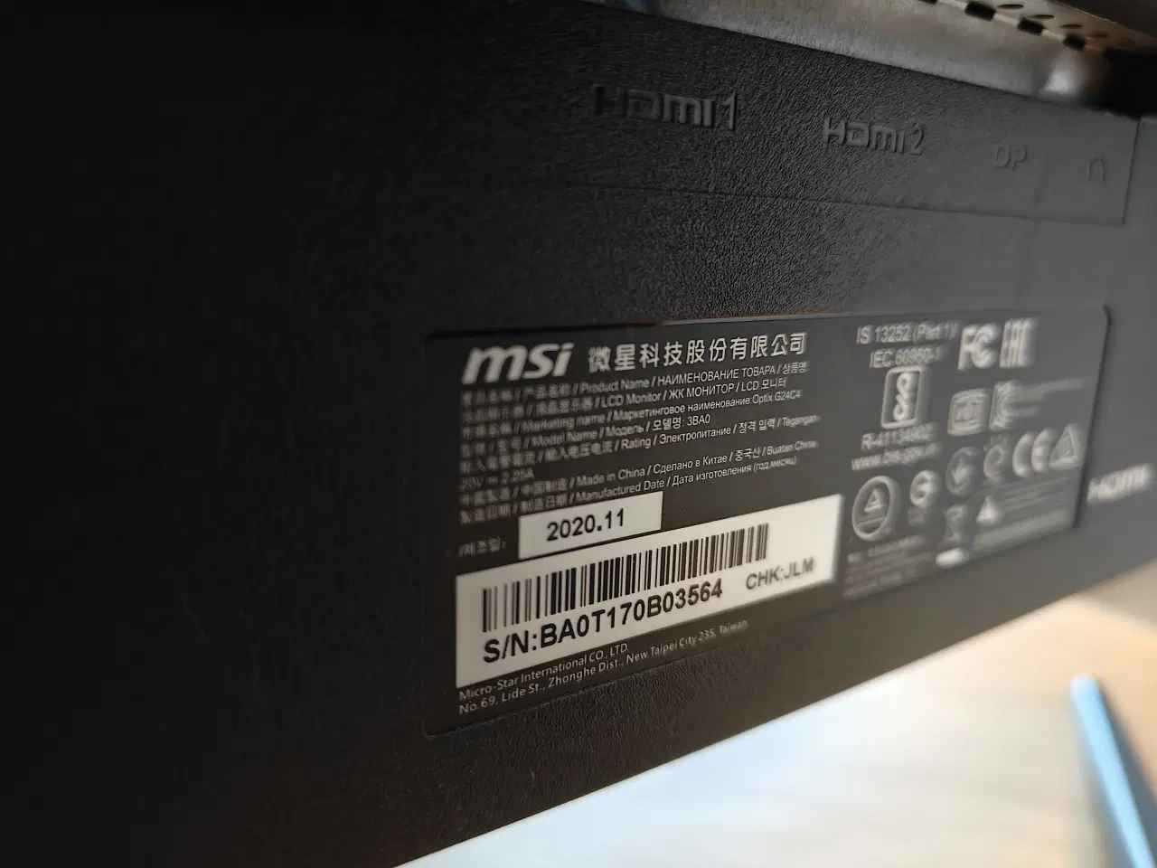 Billede 7 - 2 stk MSI-g255f gaming skærme 24 tommer