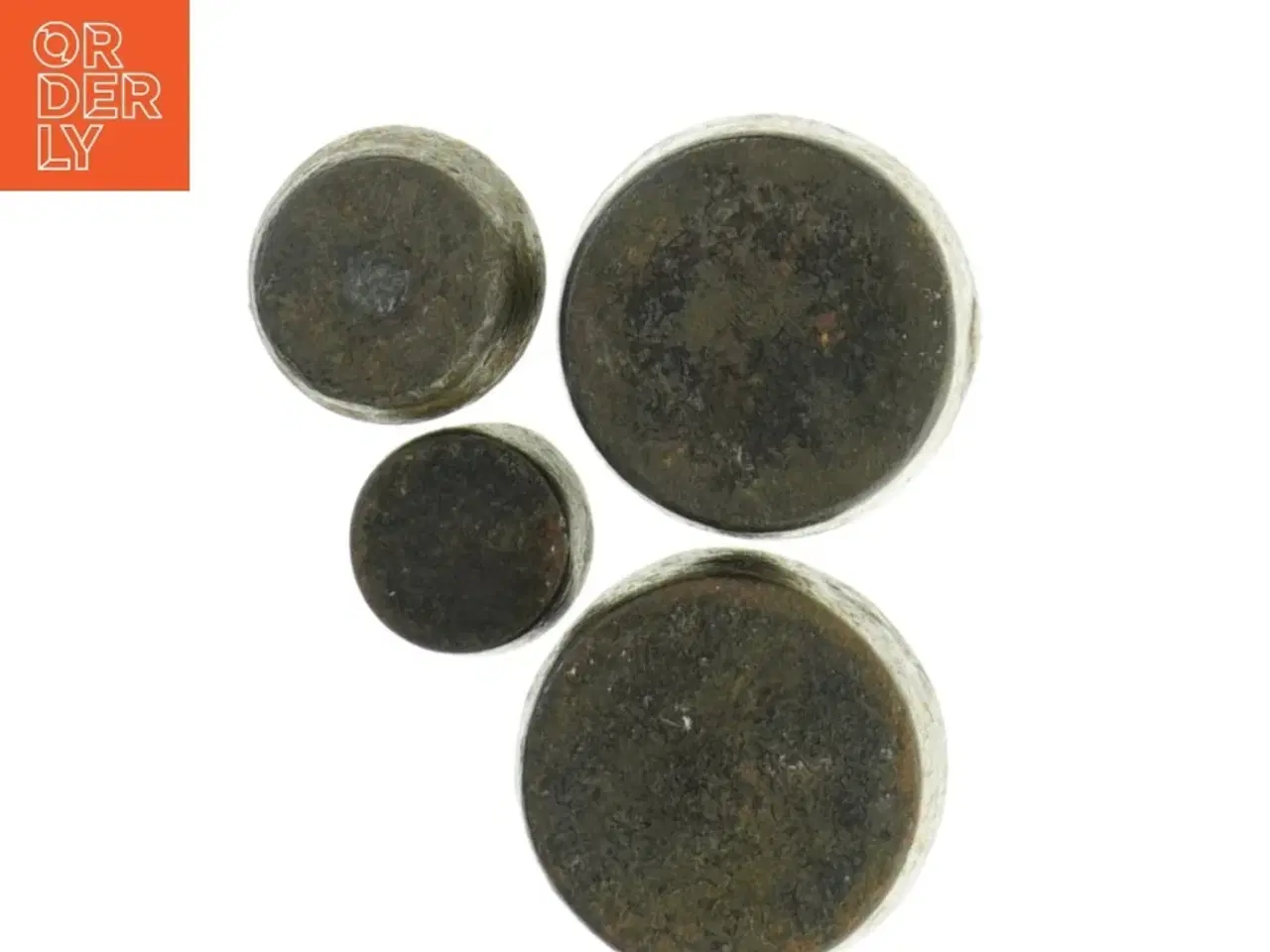 Billede 4 - Antikke vægtlodder (str. 5x2,2 cm)