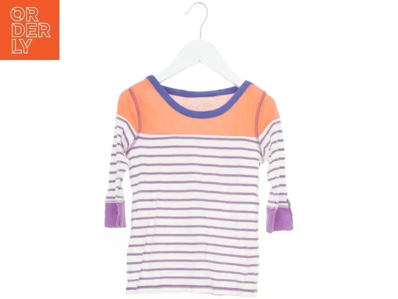 Billede 1 - Langærmet stribet bluse med orange top fra Next (str. 116)