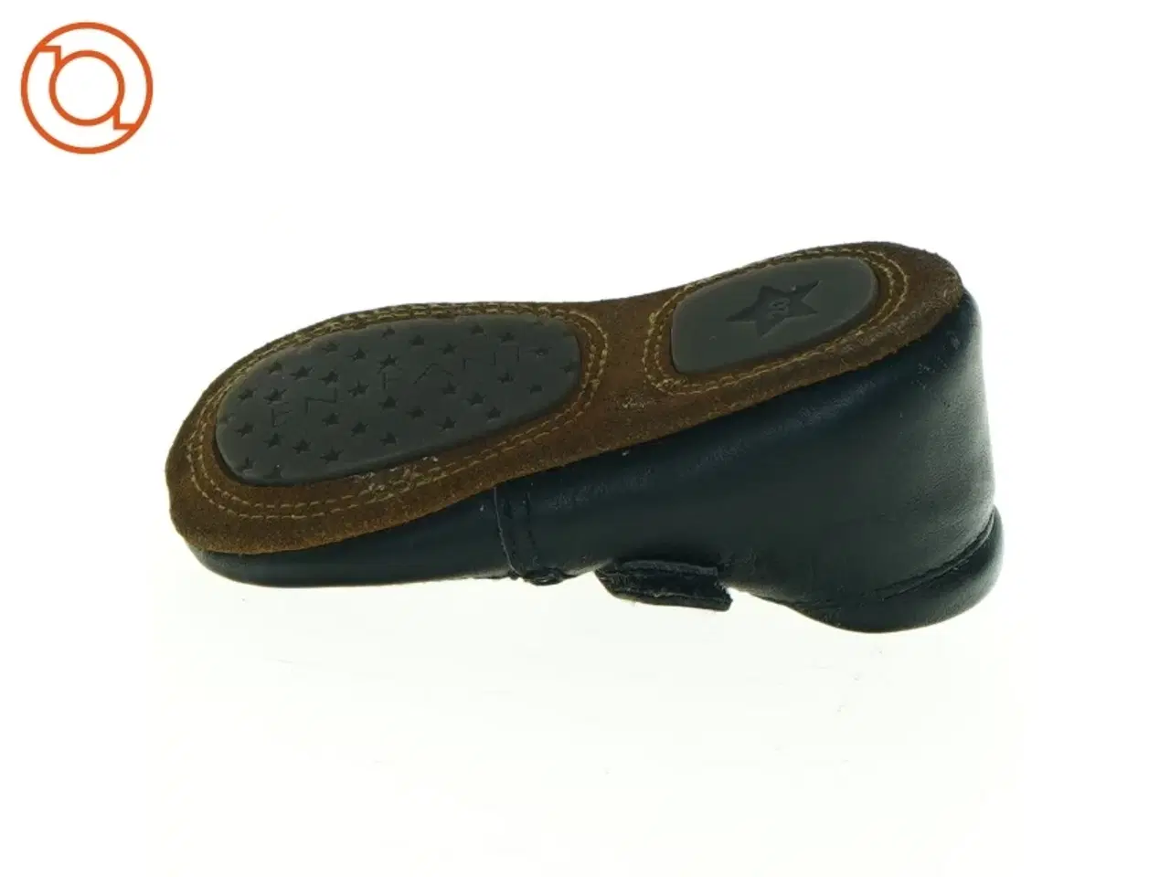 Billede 3 - Sorte læderbørnesko med velcro (str. 20)