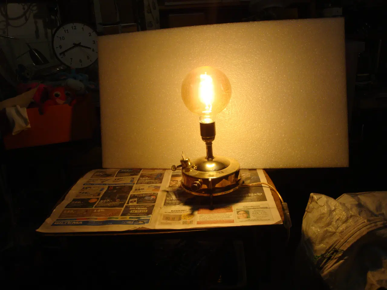 Billede 4 - Bordlampe ombygget gammel primus