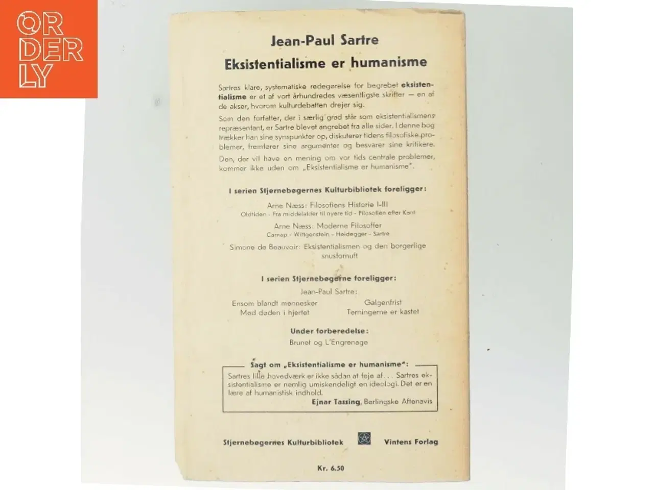 Billede 3 - Eksistentialisme er humanisme af Jean-Paul Sartre (Bog)