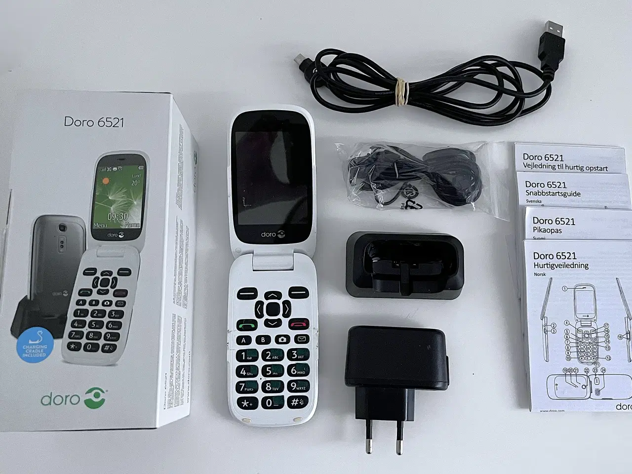 Billede 1 - Mobil, klaptelefon, Hjælpemiddelstelefon Doro 6521