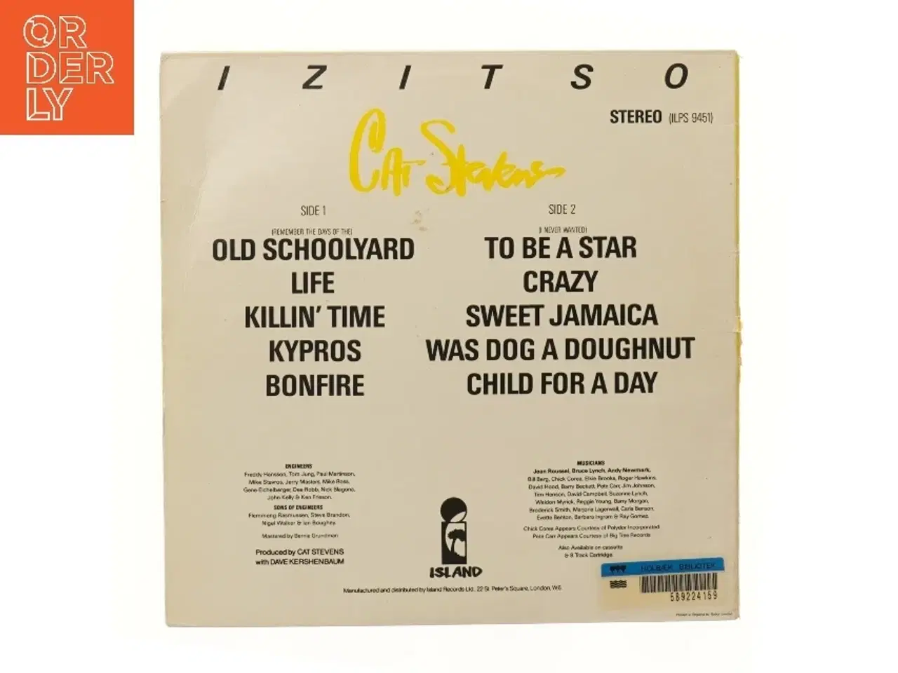 Billede 2 - Cat Stevens &#39;Izitso&#39; LP fra Island Records