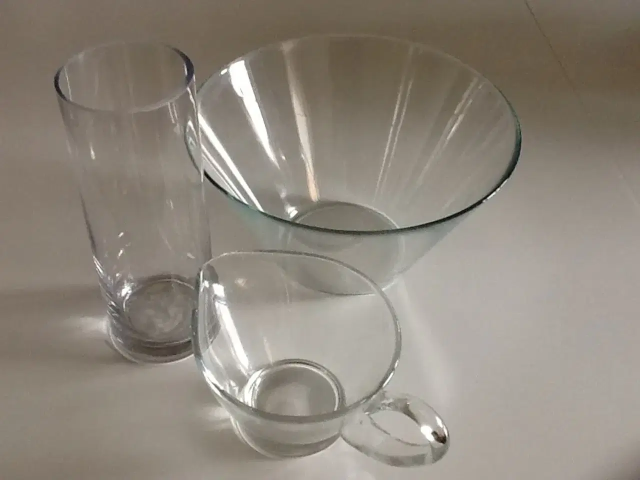 Billede 1 - Glas skål/kande/vase Glas skål/