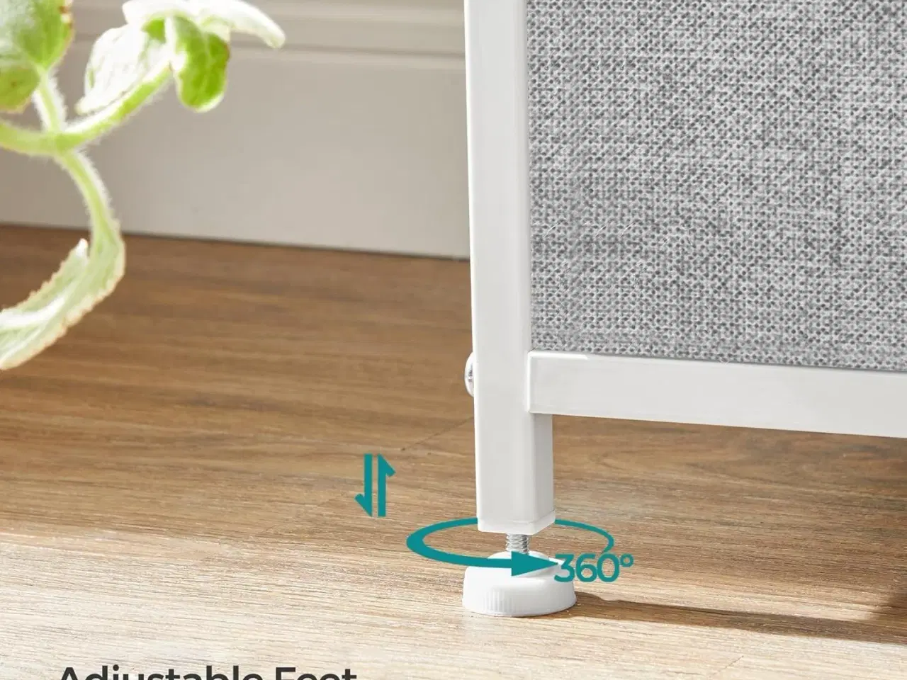 Billede 7 - Kommode med 8 stofskuffer lys grå/hvid