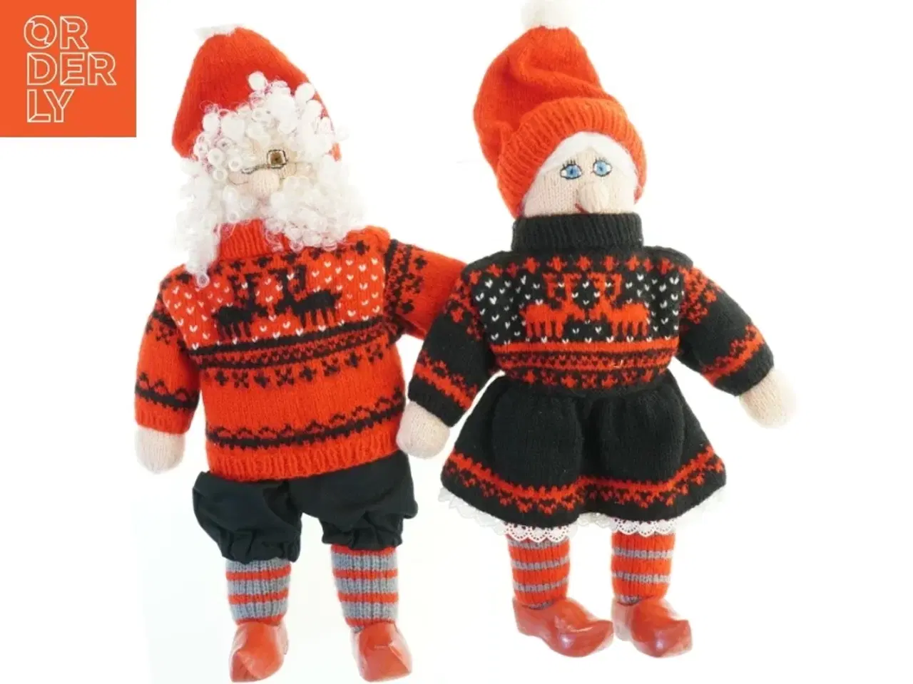 Billede 1 - Strikkede nissefigurer (str. 38x20 cm)