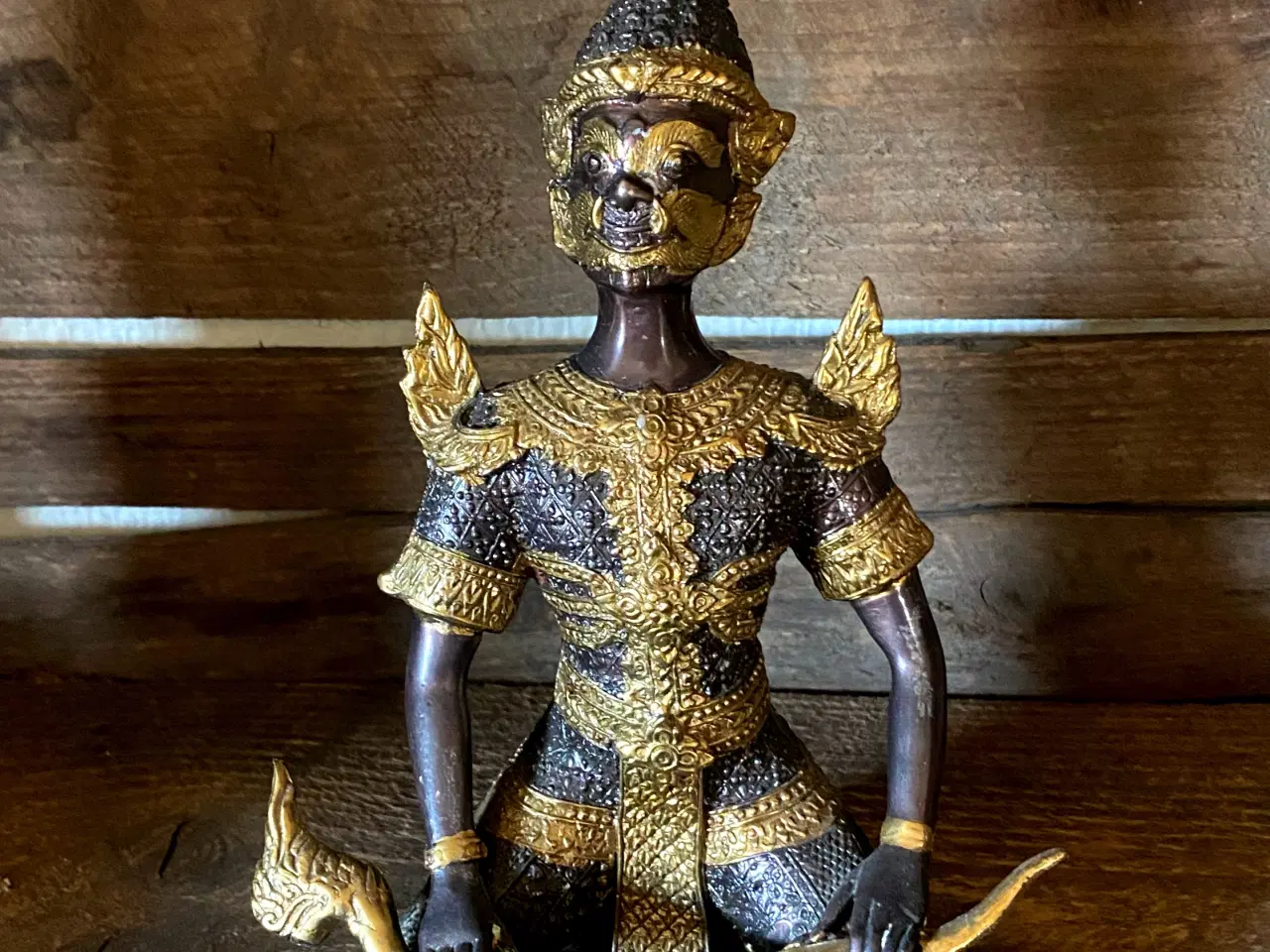 Billede 1 - * Hanuman/Ramakien Thai-figur - i patineret bronze