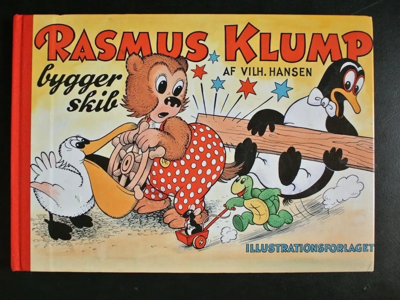 Billede 1 - rasmus klump bygger skib, af vilh. hansen, Tegnese