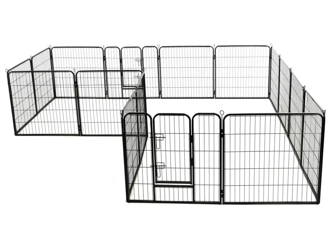Billede 4 - Løbegård til hunde stål 80 x 80 cm sort