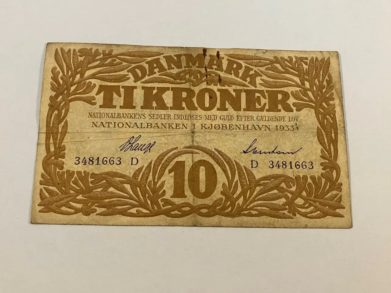 Billede 1 - 10 Kroner 1933 Danmark