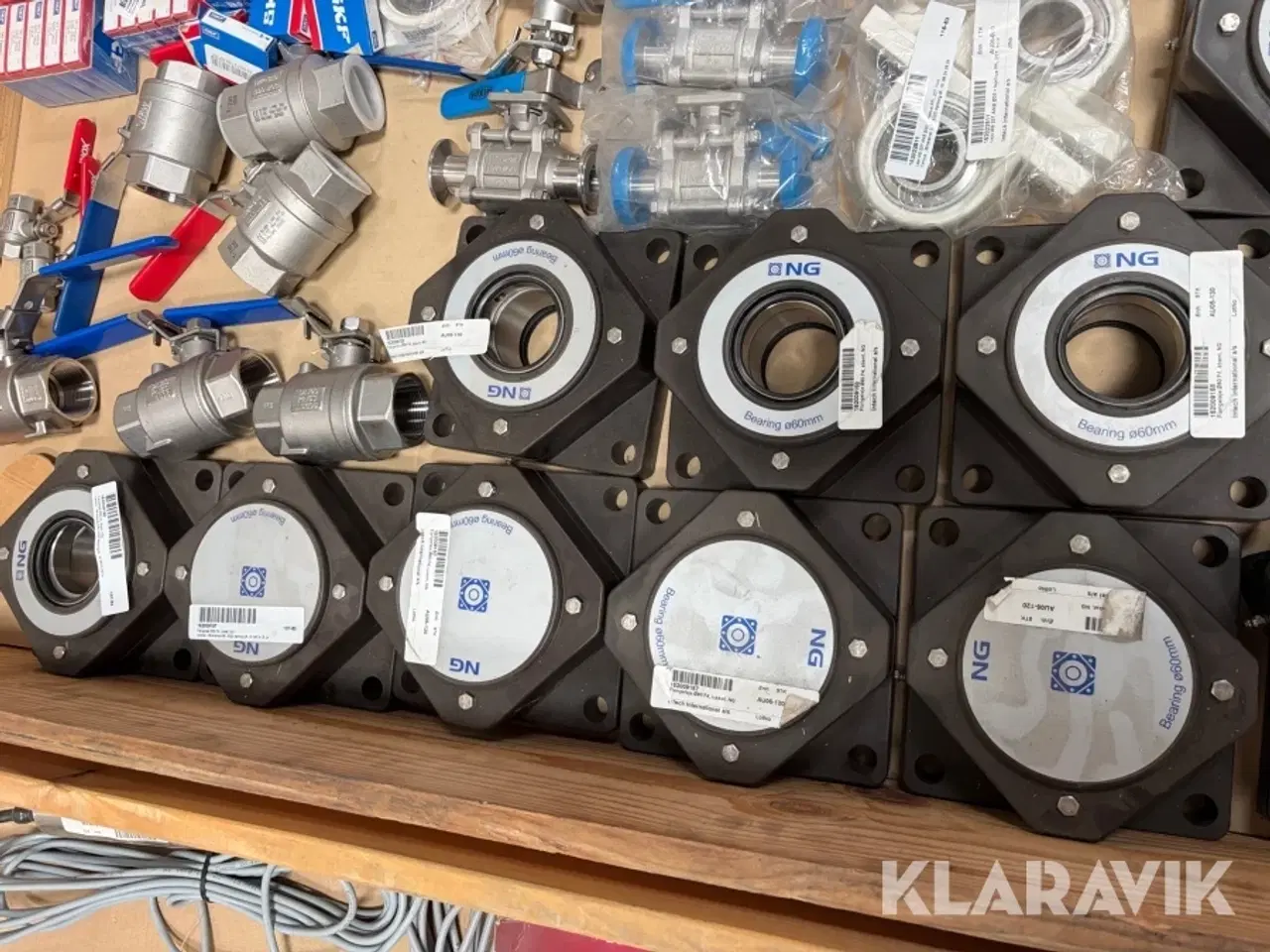 Billede 4 - Lot - flangelejer, kuglehaner og kuglelejer - 1 palle