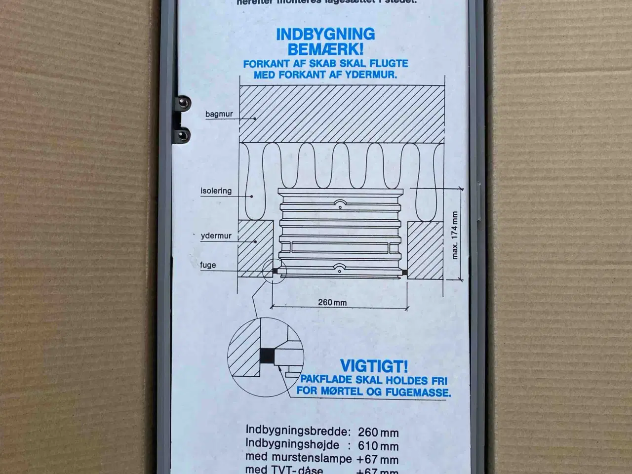 Billede 2 - LK Målerskab IM-l for ledningstilslutning.