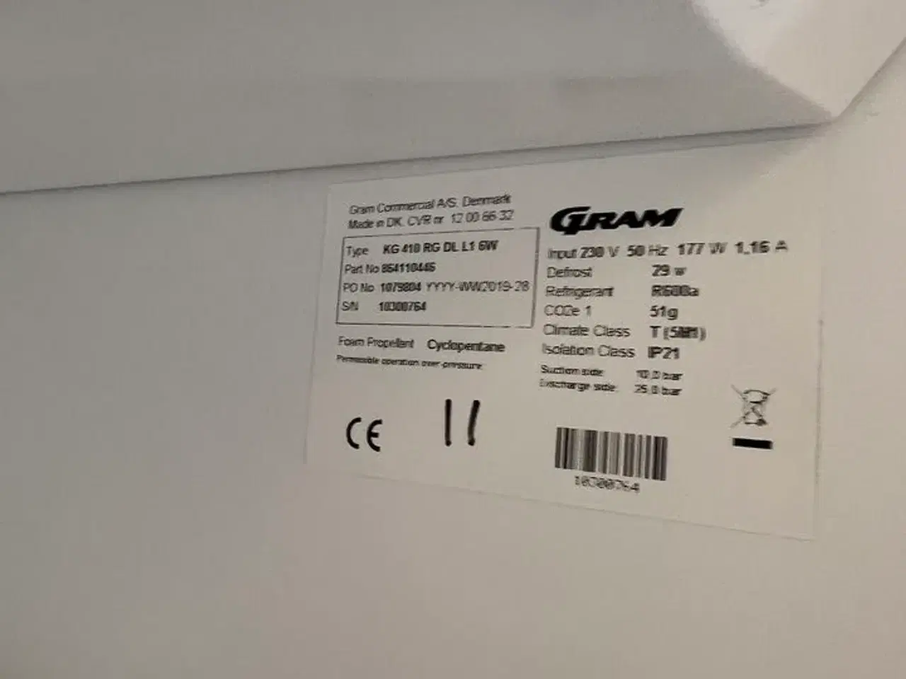 Billede 2 - Displaykøleskab GRAM KG 410 RG DL L1