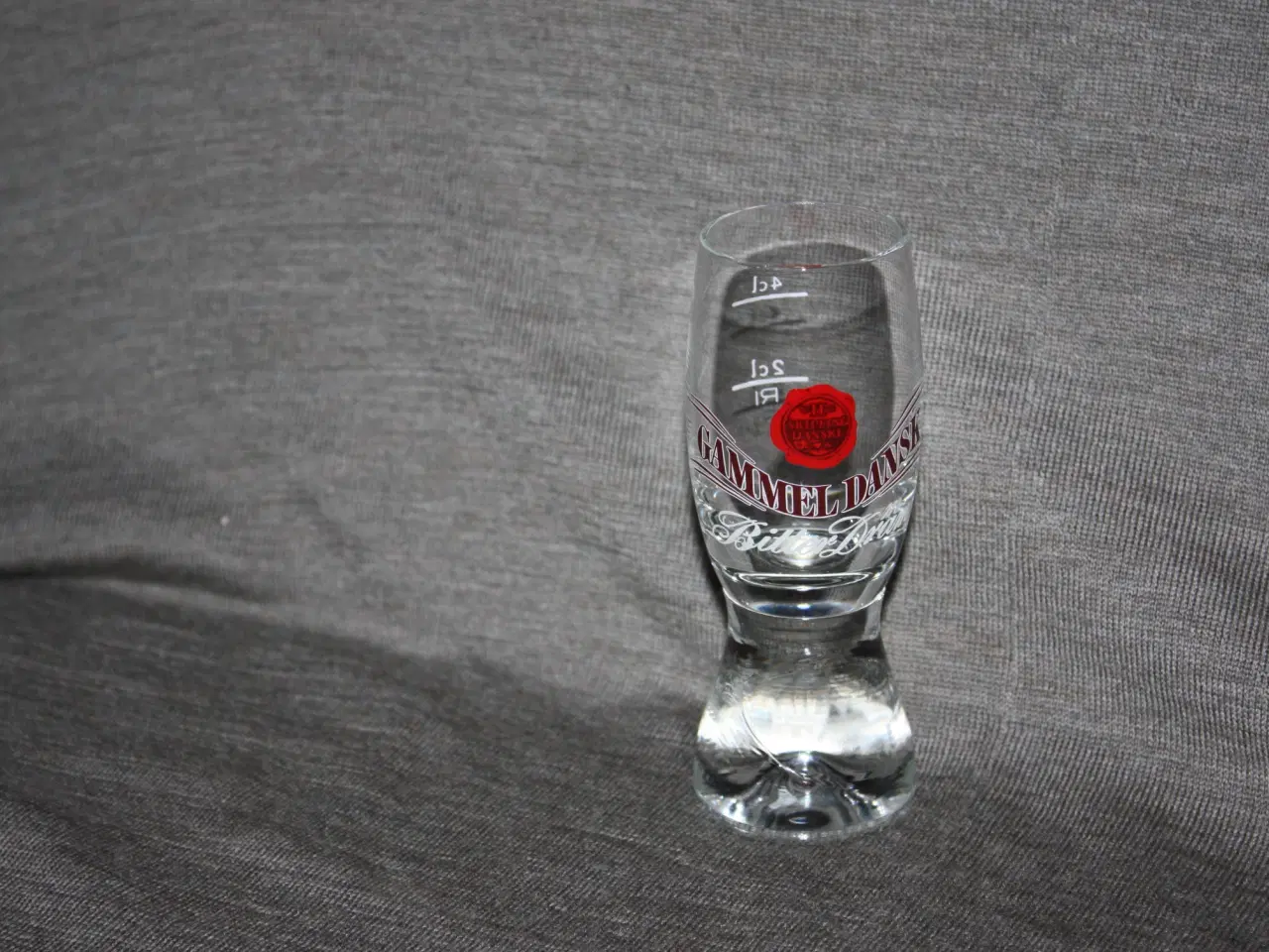 Billede 1 - Gammel Dansk Glas med Rødt Logo