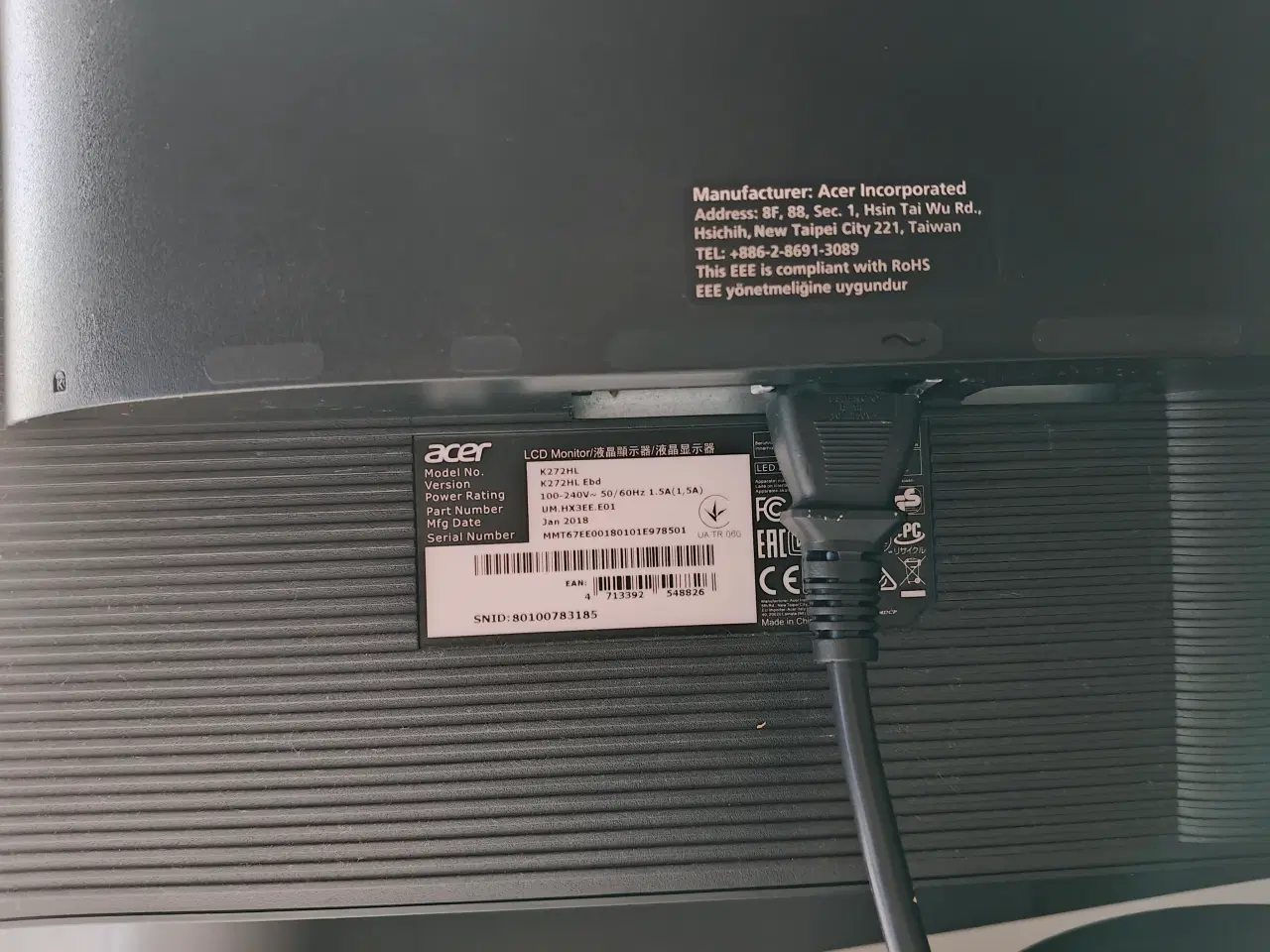 Billede 2 - Acer 27" Skærm