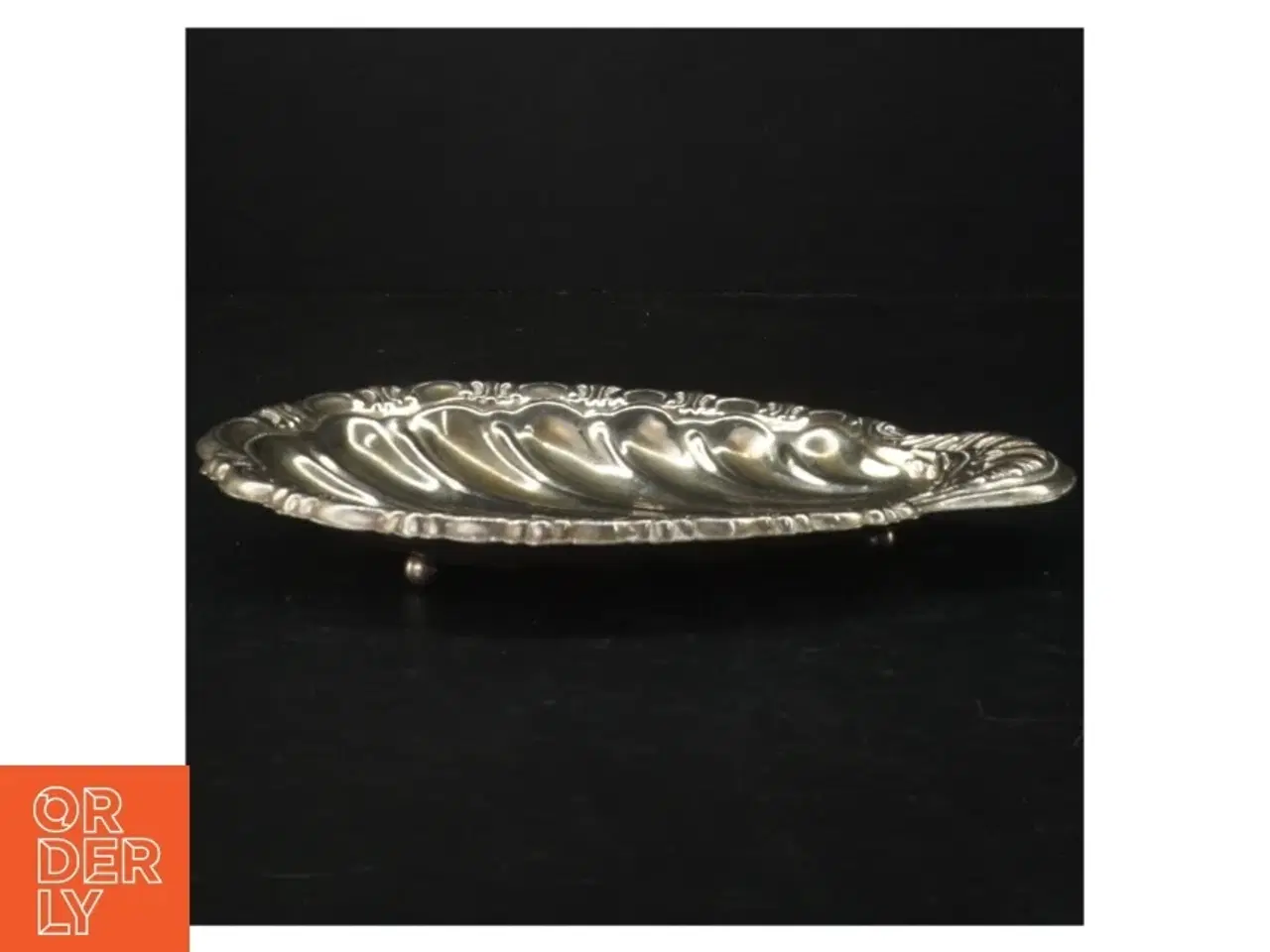 Billede 3 - Muslingeskal Sølv Metal bakke (str. 23 x 13 cm)