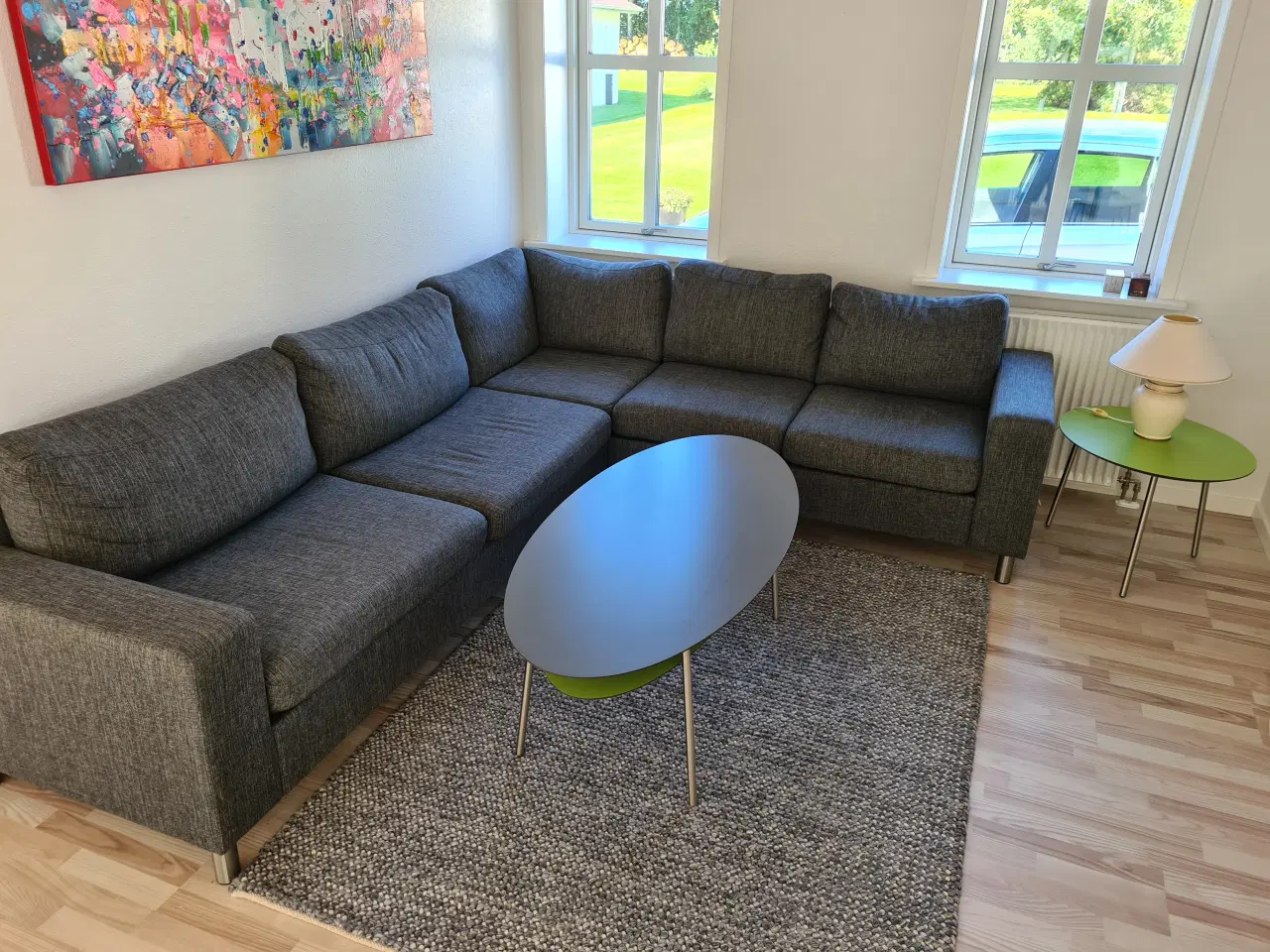 Billede 3 - Hjørnesofa i mørkegrå stof