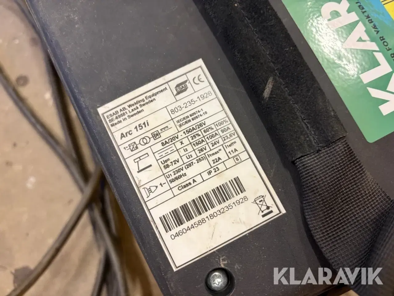 Billede 5 - Svejsemaskine ESAB Arc151 i