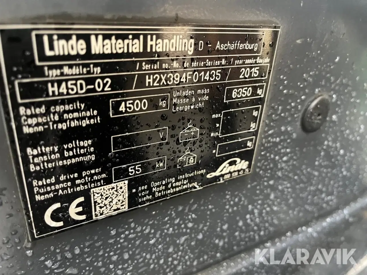 Billede 10 - Dieseltruck Linde H45D - EVO - 4500kg