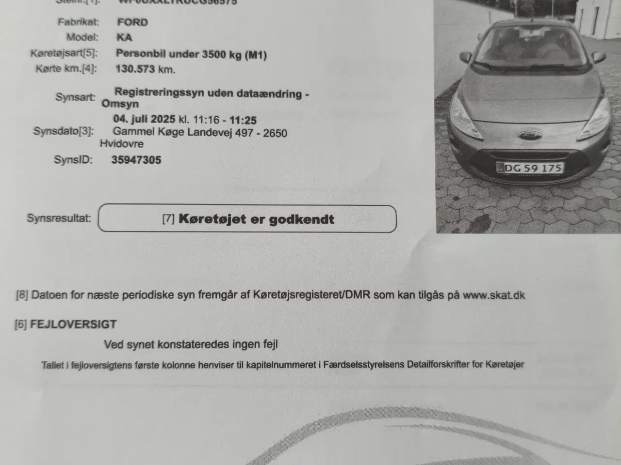 Billede 2 - Nysynet ford ka - 2012 - 131.000