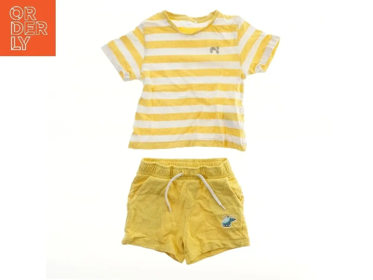 Billede 1 - Stribet t-shirt og shorts sæt fra Name It (str. 92)