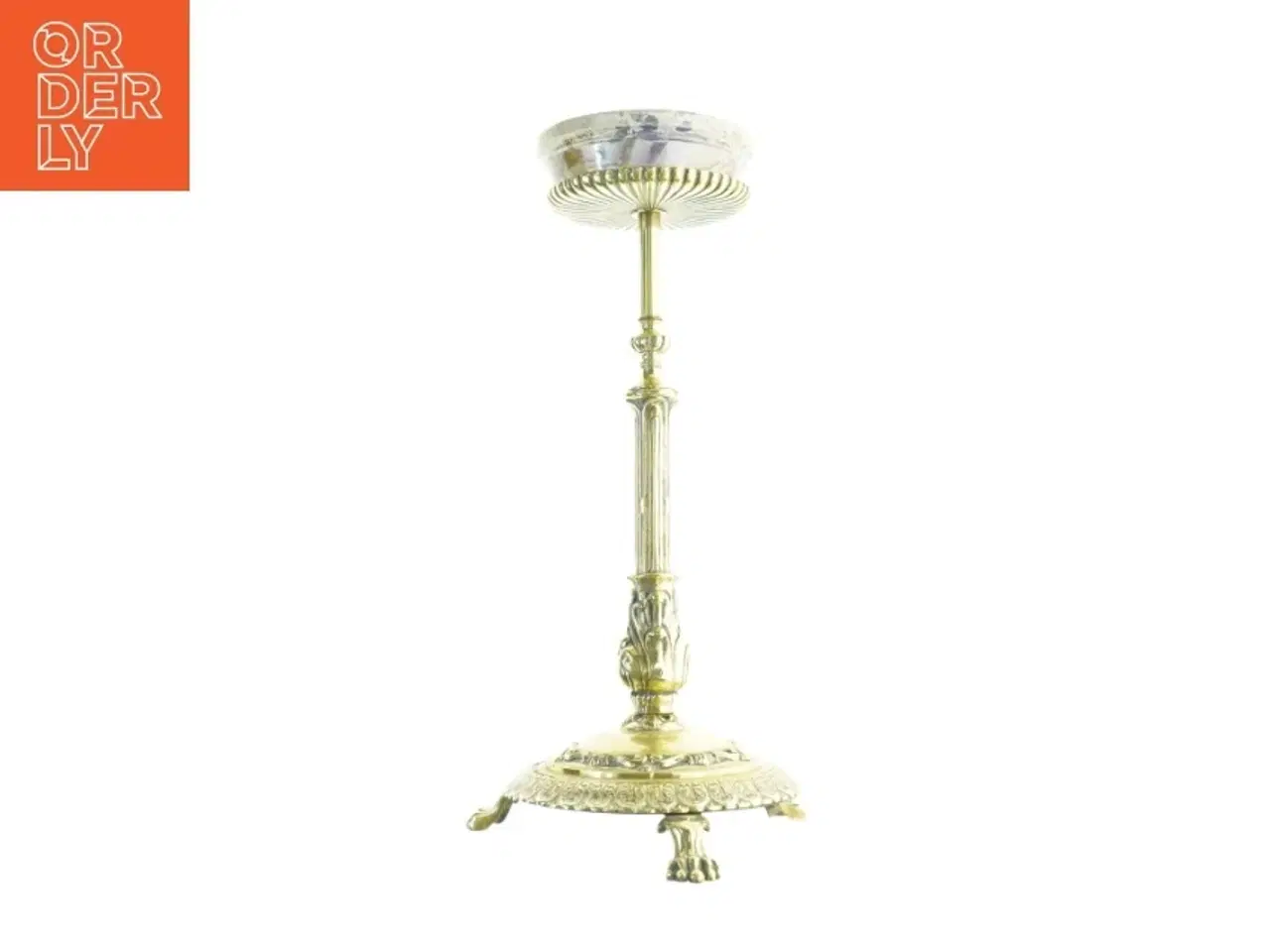 Billede 1 - Gammel messing lysestage (str. 54 x 30 cm og 18 x 4 cm)