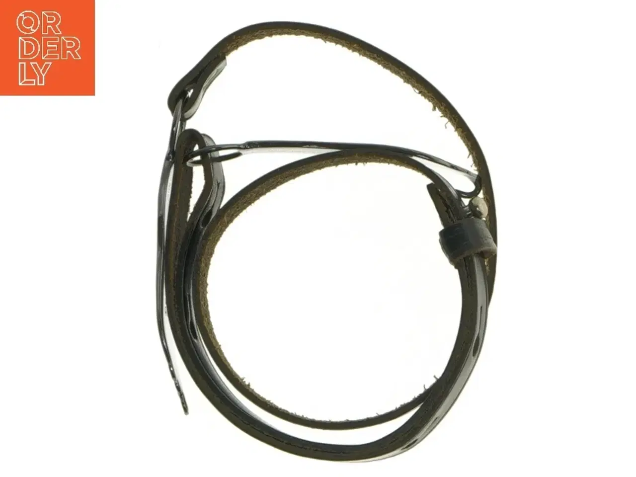 Billede 3 - Bælte i læder med metaldetaljer (str. 50 cm)