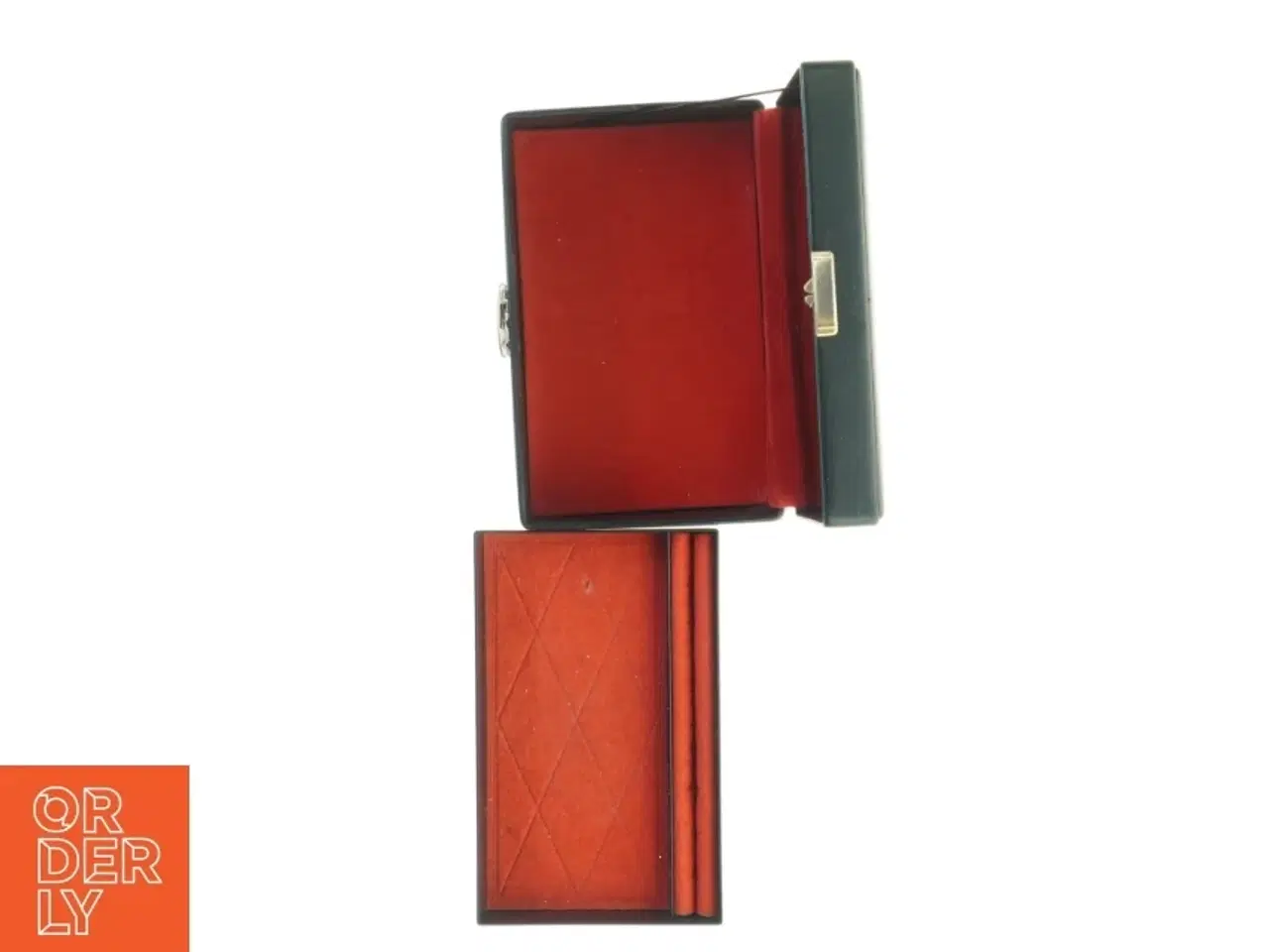 Billede 6 - Sort smykkeskrin med spejl (str. 20 x 13 x 7 cm)