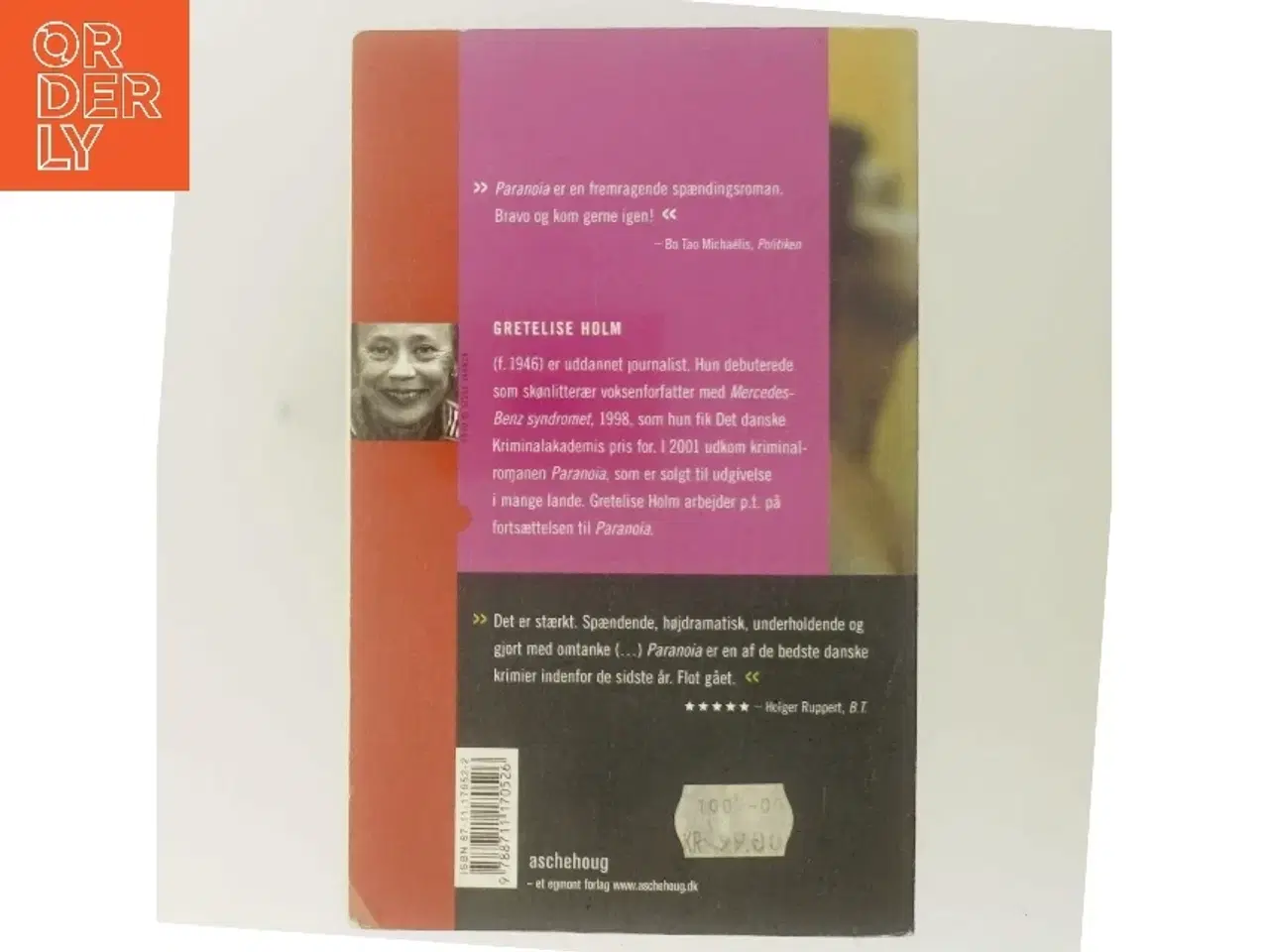 Billede 3 - Paranoia : kriminalroman af Gretelise Holm (f. 1946) (Bog)