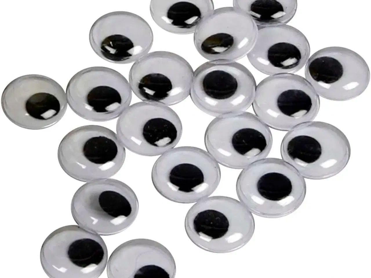 Billede 1 - Rulleøjne 14 mm uden klæb - 30 stk. til kreative projekter