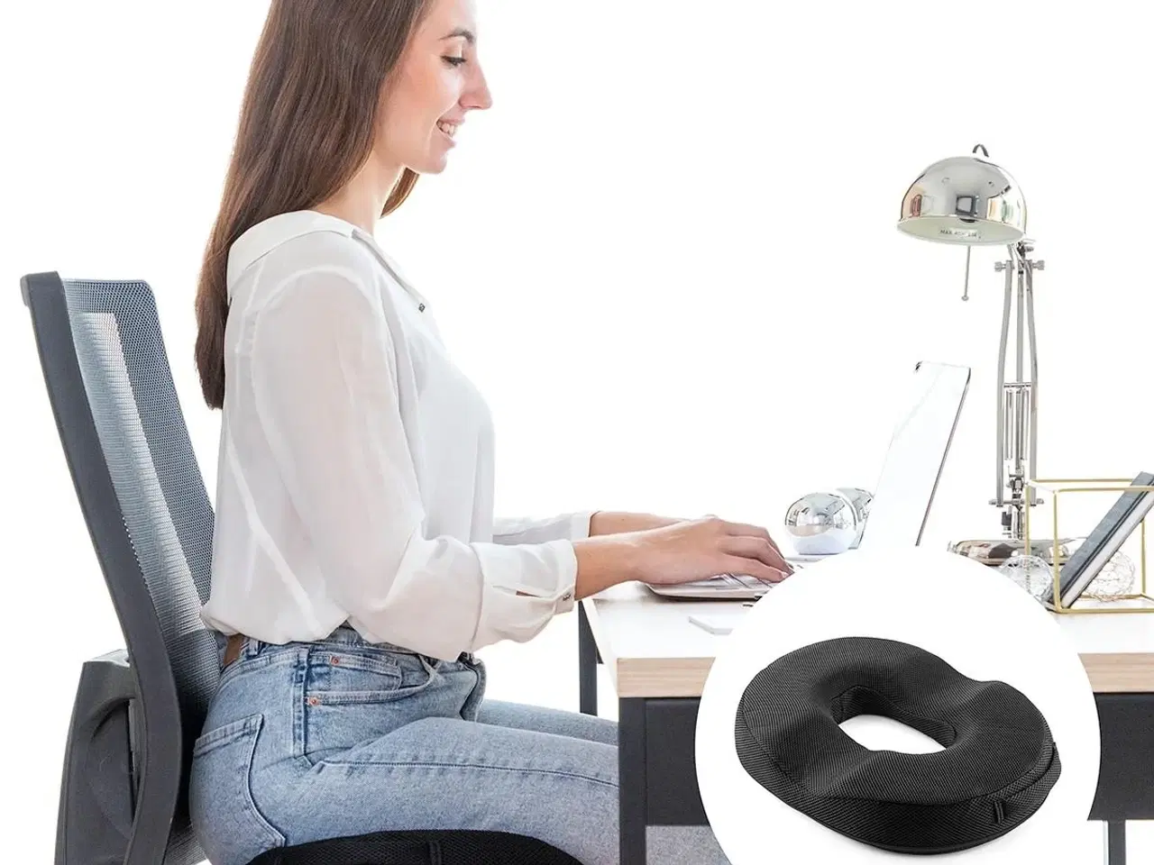 Billede 5 - Charnut sædepude med bambus-kul & kølegel - aftageligt betræk