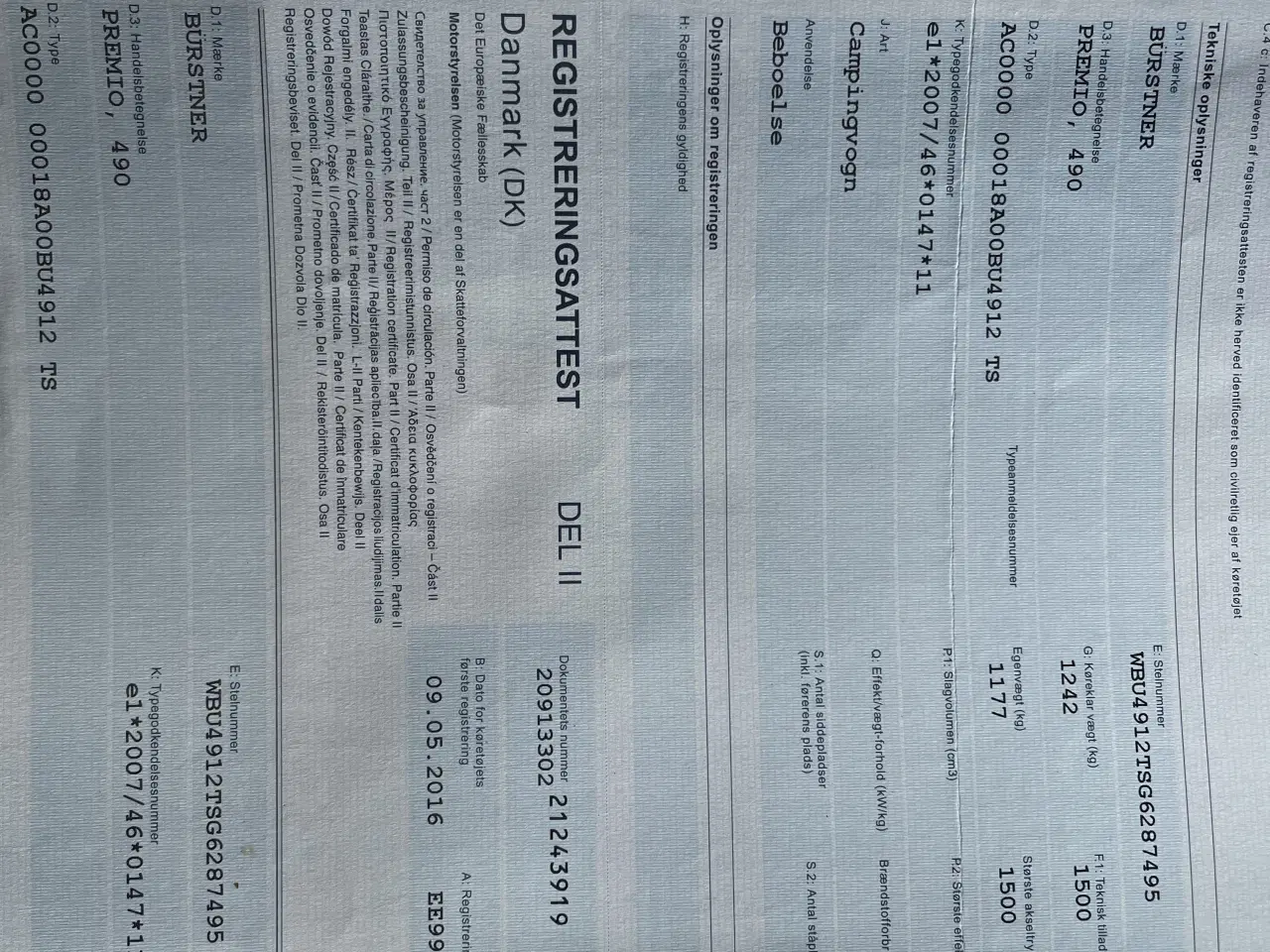 Billede 2 - Burstner 490 Ts