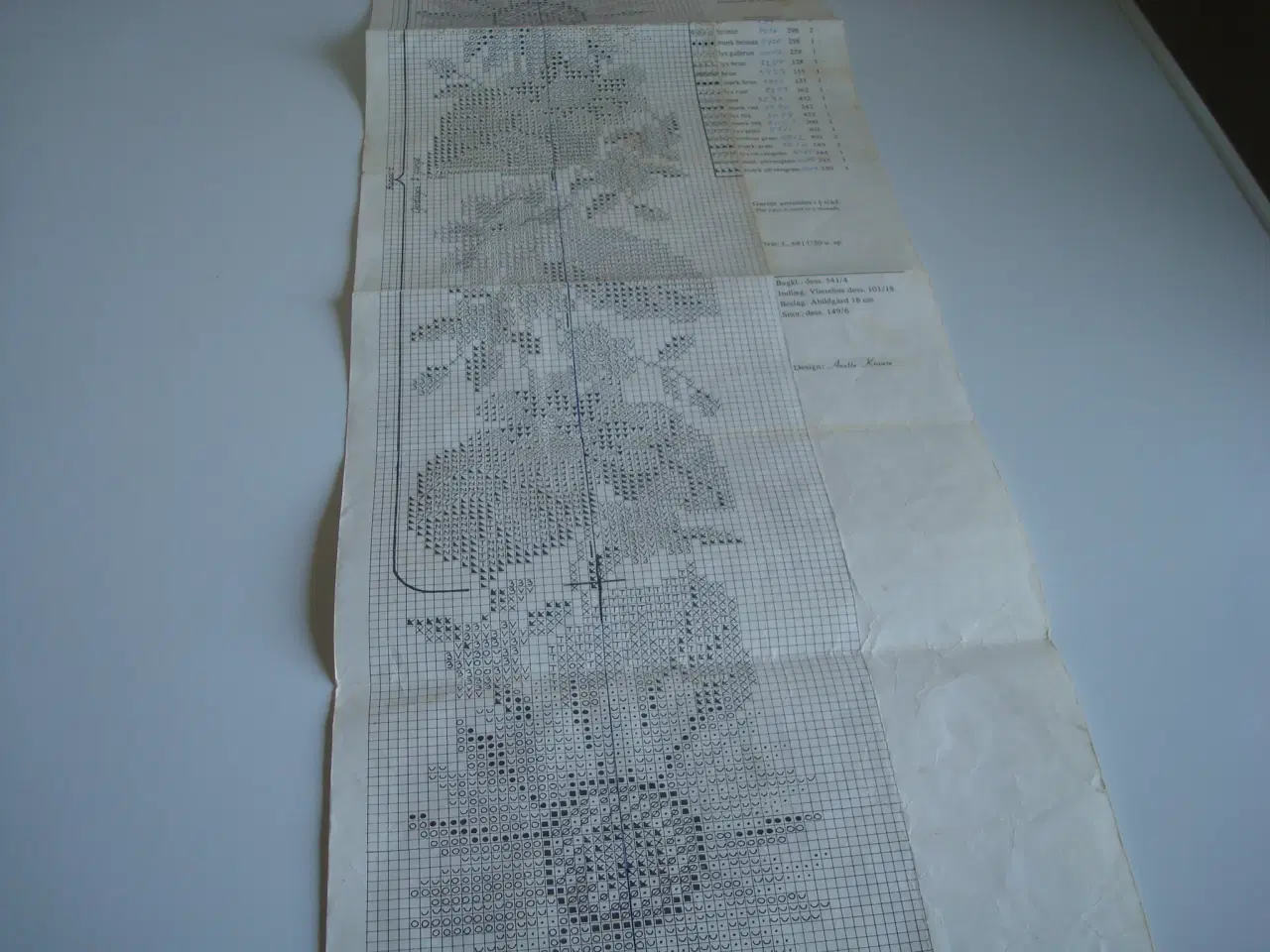 Billede 1 - Mønster til klokkestreng med blomster broderi