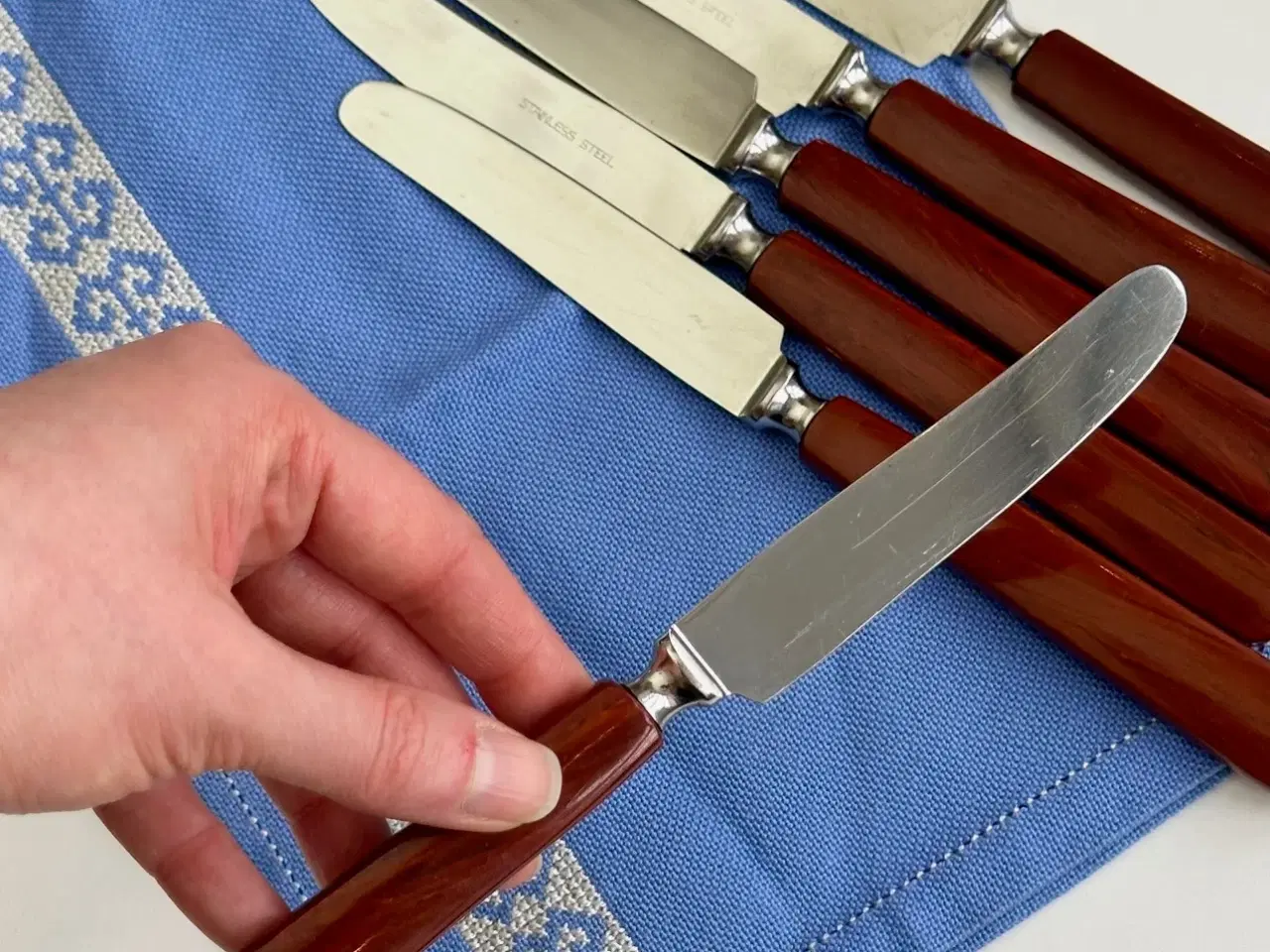 Billede 4 - Vintage middagsknive, 6 stk samlet