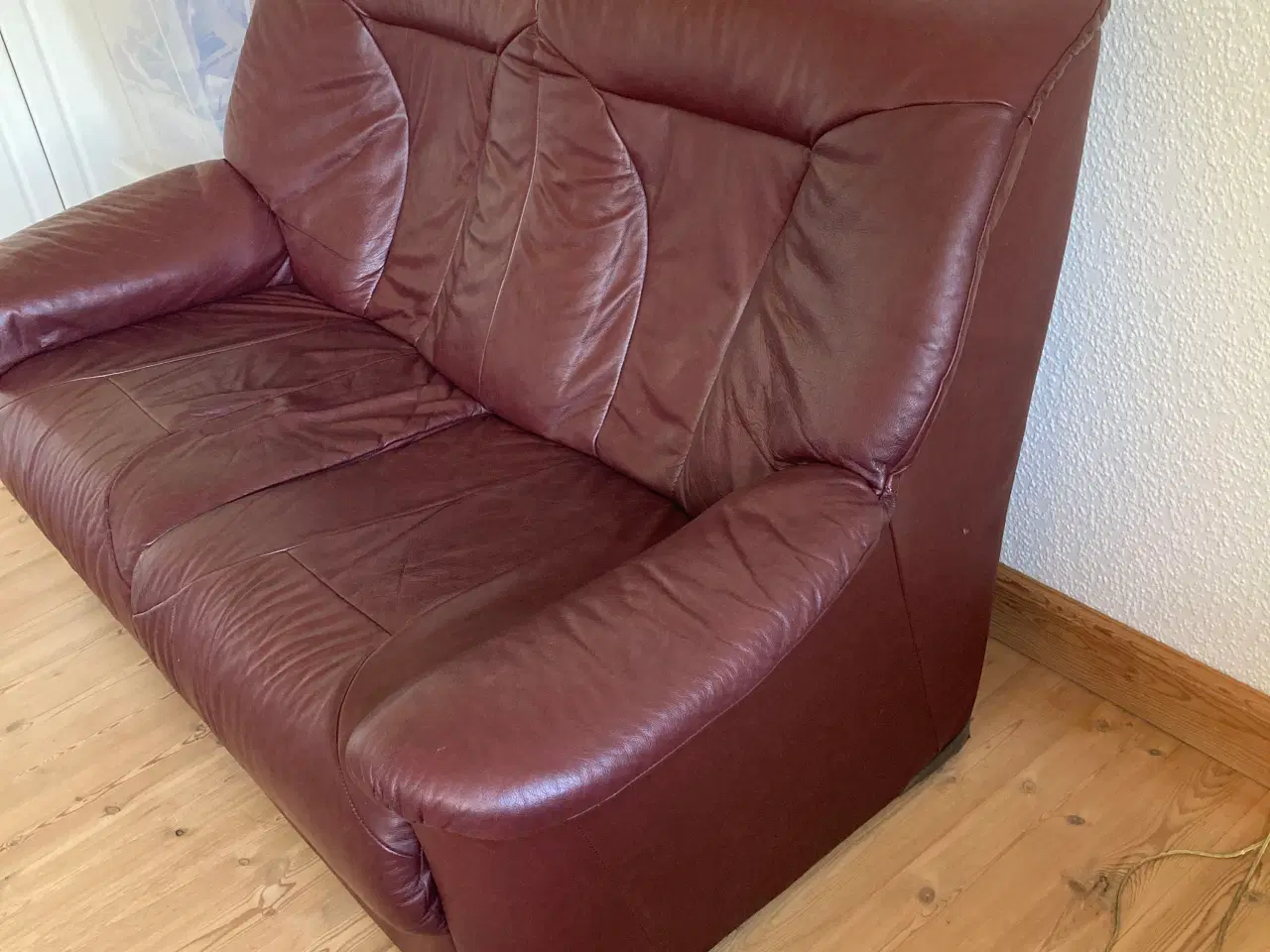 Billede 2 - 2 persons lædersofa