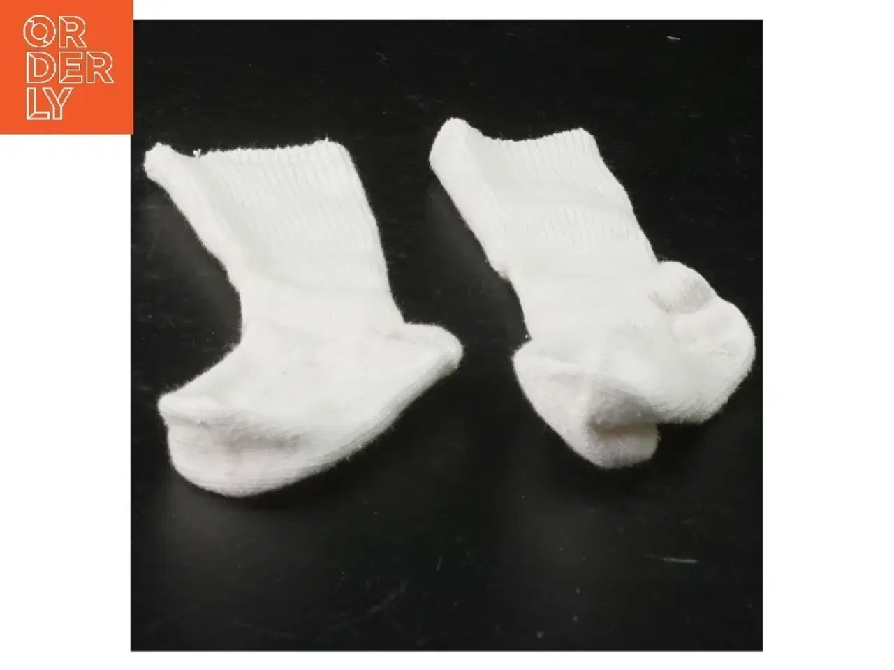 Billede 2 - Hvide babysokker fra Lange Ministrømper (str. Fod 7 cm)