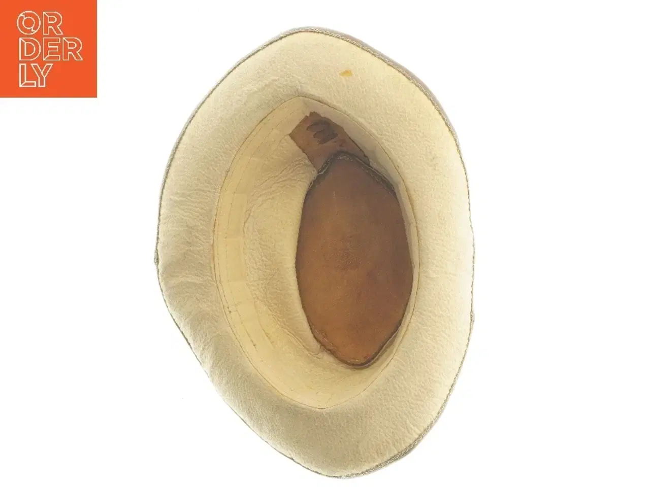 Billede 3 - Brun læderhat (str. Ø 22 cm)