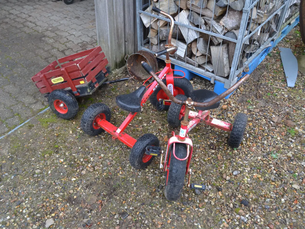 Billede 5 - 2 stk 3 hjulet cykler + vogn
